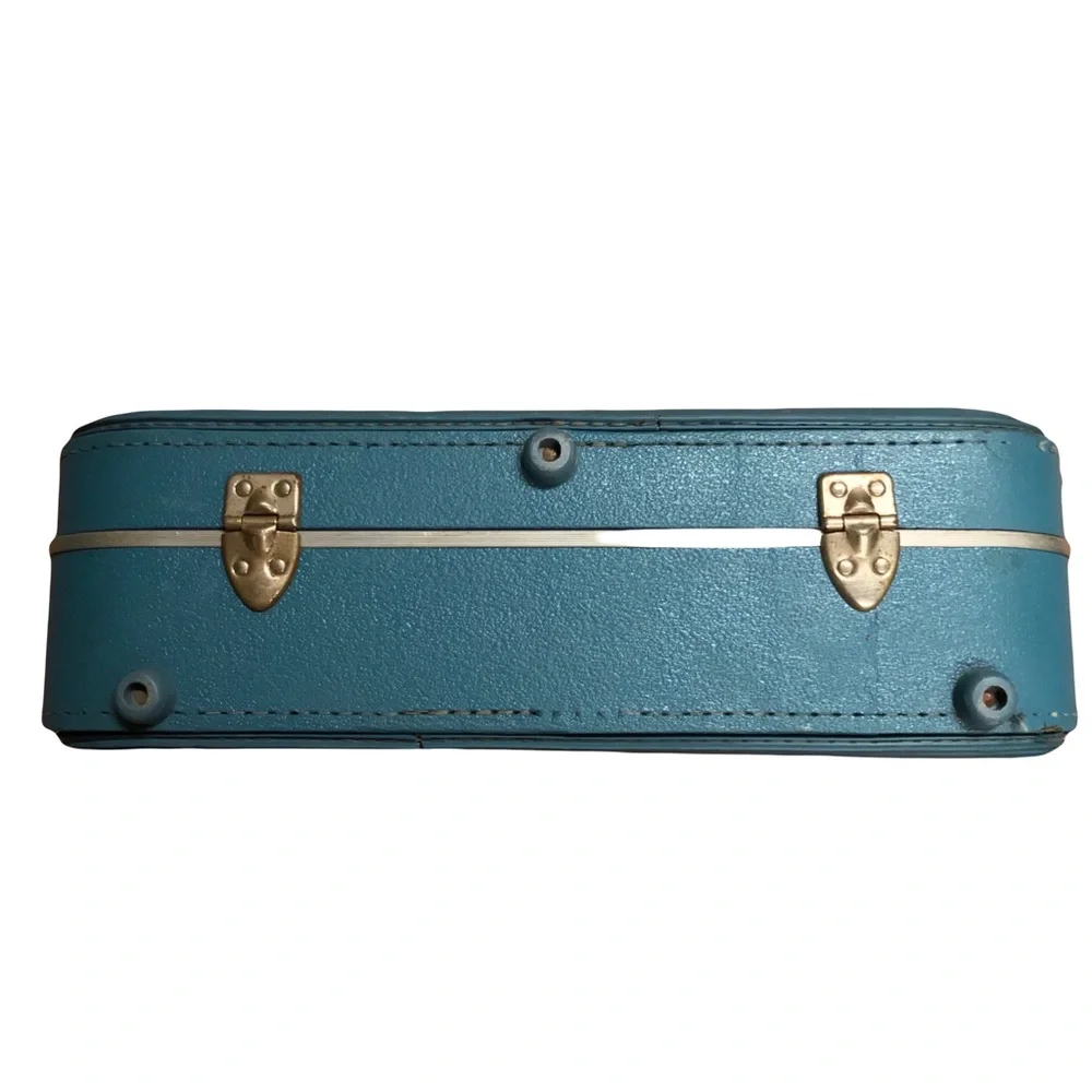 2 Vintage Blue Suitcases